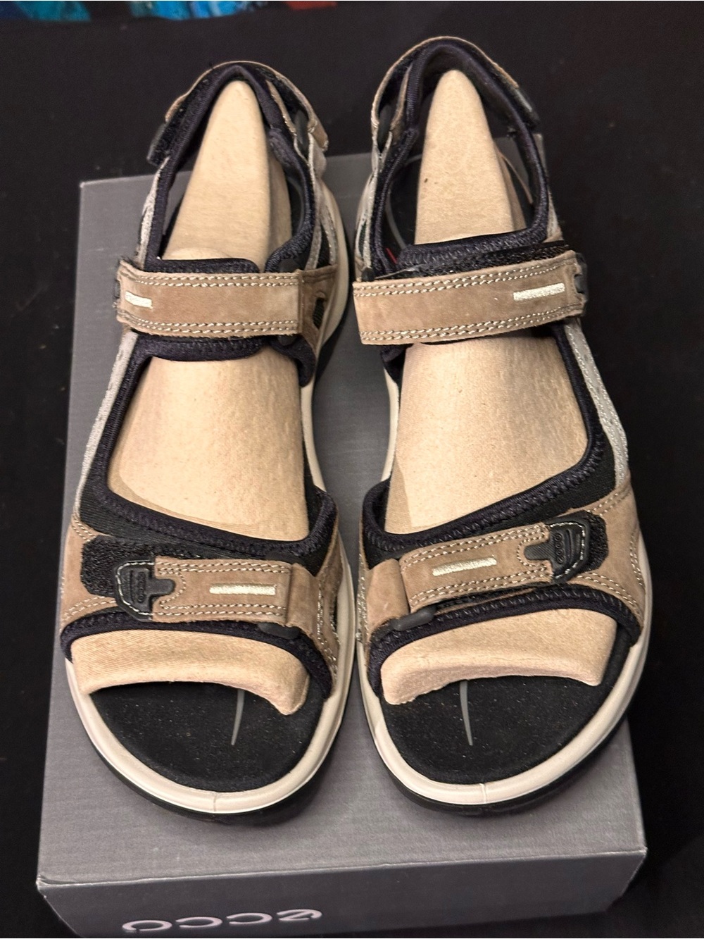 #94 ECCO Women's Tan Sport Sandals with Adjustable Straps